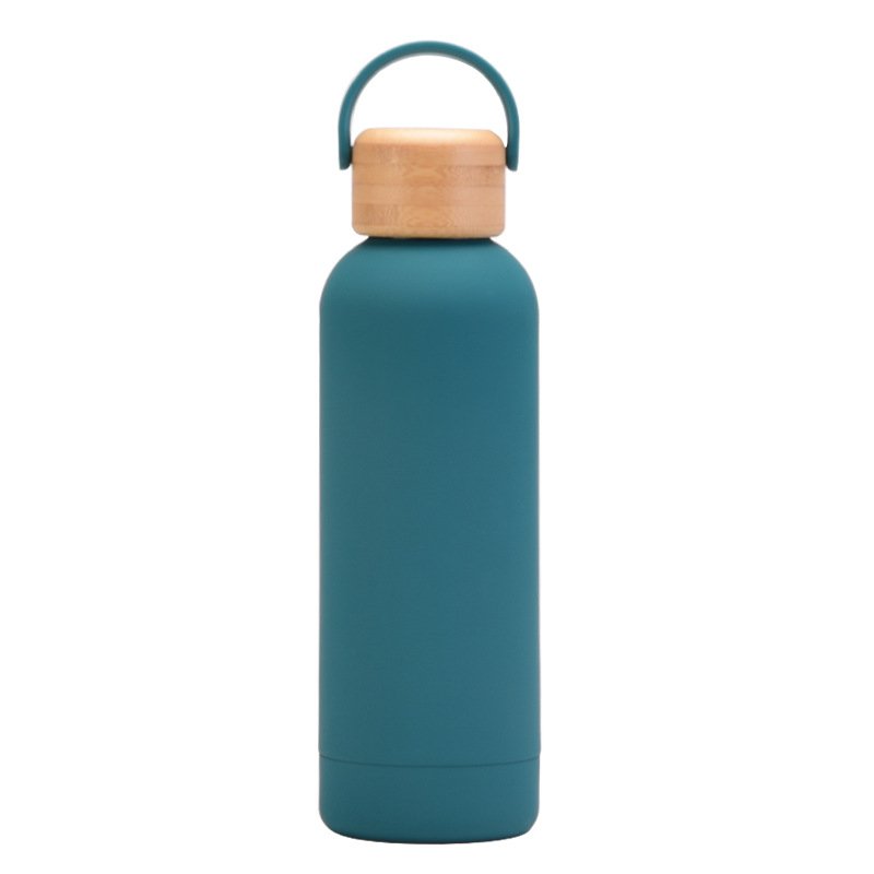 500ml Small Mouth Vacuum Cup Portable Handle Bamboo Wood Cover Water Cup Water Bottle 500ml Small Mouth Vacuum Cup Portable Handle Bamboo Wood Cover Water Cup Water Bottle