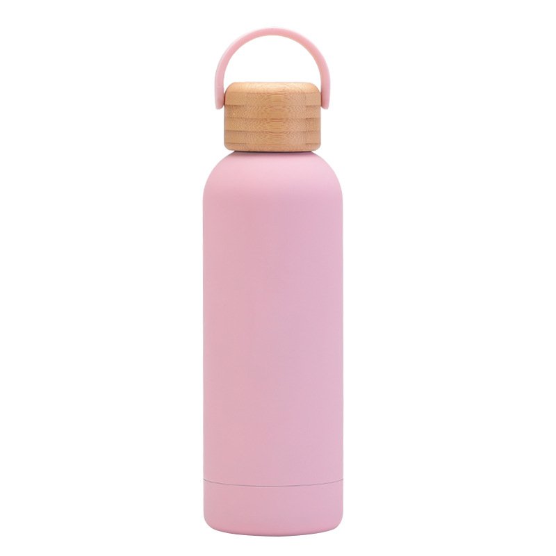 500ml Small Mouth Vacuum Cup Portable Handle Bamboo Wood Cover Water Cup Water Bottle 500ml Small Mouth Vacuum Cup Portable Handle Bamboo Wood Cover Water Cup Water Bottle