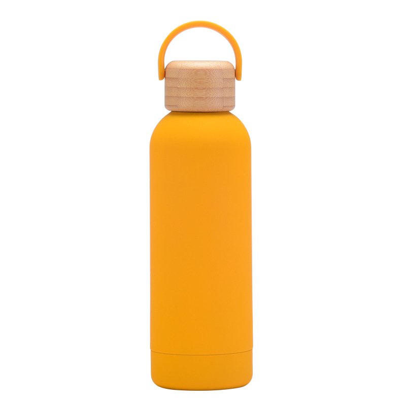 500ml Small Mouth Vacuum Cup Portable Handle Bamboo Wood Cover Water Cup Water Bottle 500ml Small Mouth Vacuum Cup Portable Handle Bamboo Wood Cover Water Cup Water Bottle