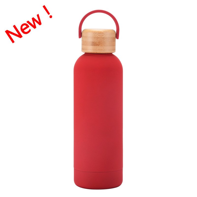 500ml Small Mouth Vacuum Cup Portable Handle Bamboo Wood Cover Water Cup Water Bottle 500ml Small Mouth Vacuum Cup Portable Handle Bamboo Wood Cover Water Cup Water Bottle
