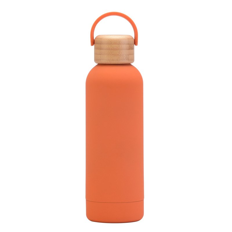 500ml Small Mouth Vacuum Cup Portable Handle Bamboo Wood Cover Water Cup Water Bottle 500ml Small Mouth Vacuum Cup Portable Handle Bamboo Wood Cover Water Cup Water Bottle